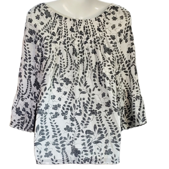 ROBERT LOUIS peasant top bell sleeves LP - Picture 2 of 5